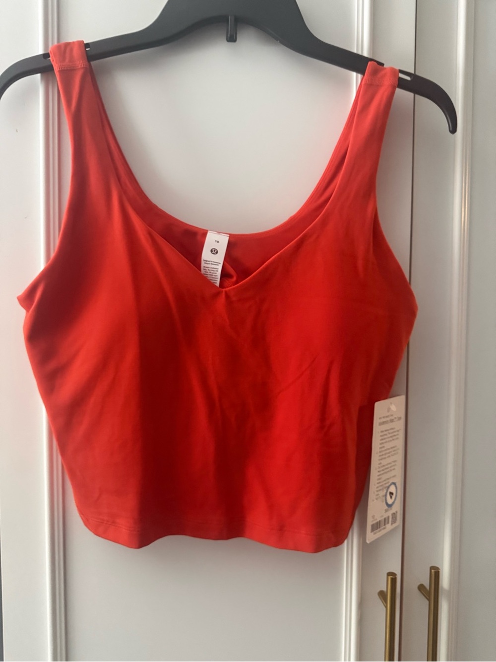 Lululemon Align Tank A/B Cup Cherry Ember Size 10